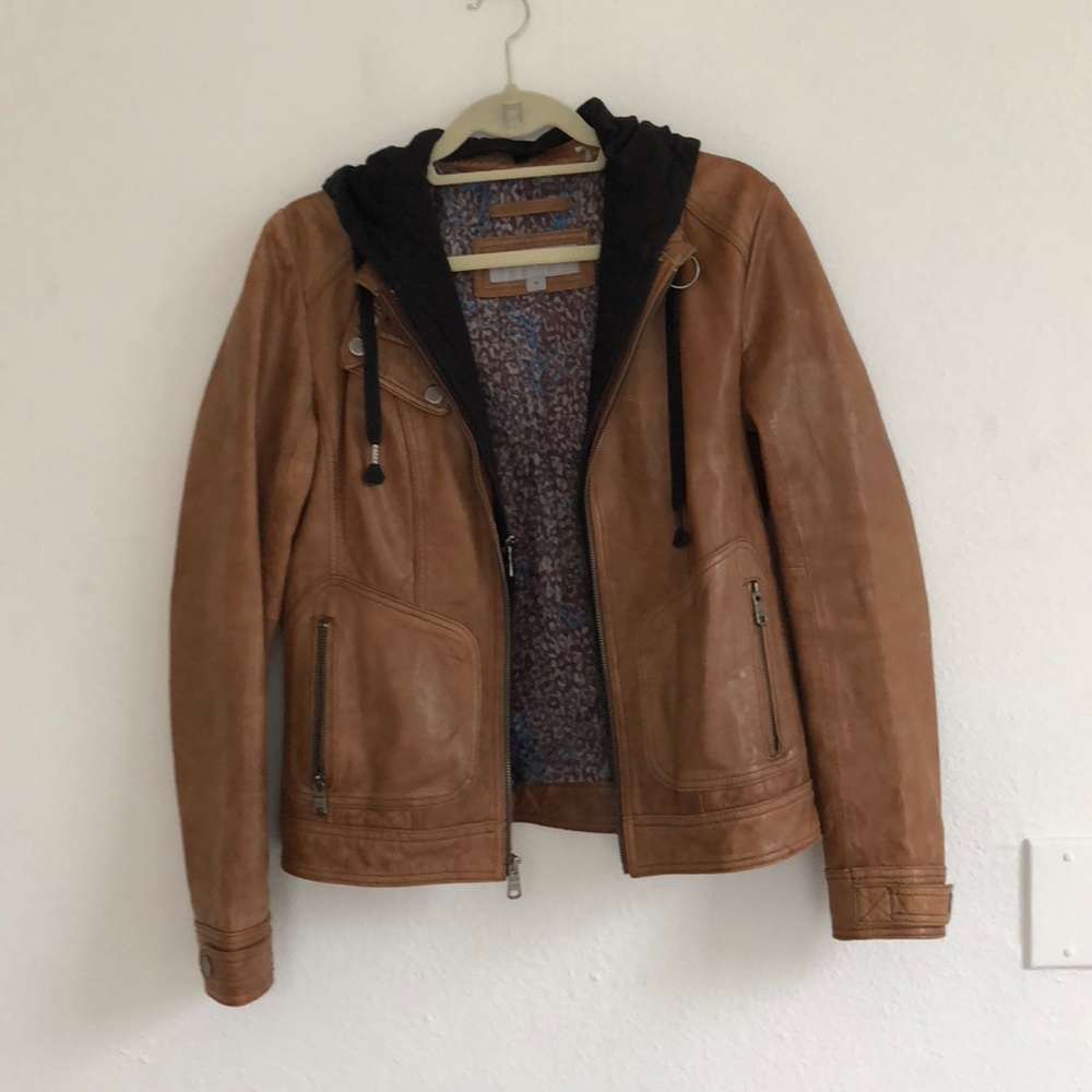 Andrew Marc Brown Leather Jacket